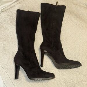 Candies suede effect boots 4” heel size 7 EUC